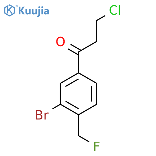 1-(3-Bromo-4-(fluoromethyl)phenyl)-3-chloropropan-1-one structure