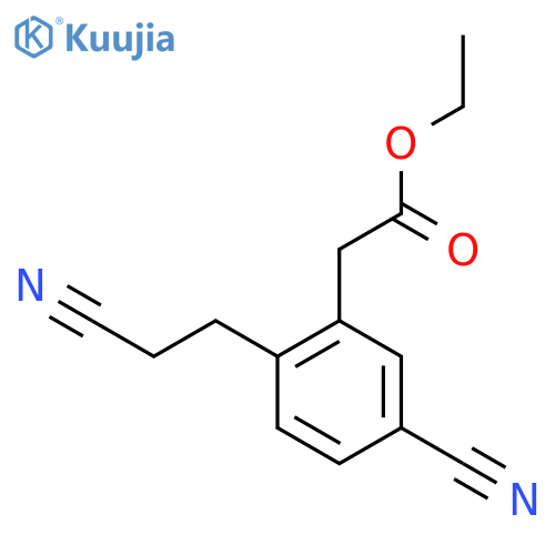 Ethyl 5-cyano-2-(2-cyanoethyl)phenylacetate structure