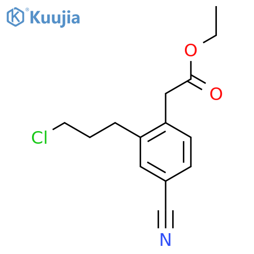 Ethyl 2-(3-chloropropyl)-4-cyanophenylacetate structure