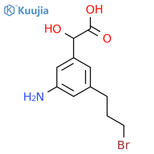 3-Amino-5-(3-bromopropyl)mandelic acid structure