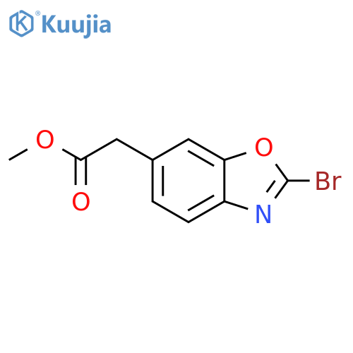 Methyl 2-bromobenzo[d]oxazole-6-acetate structure