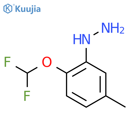 2-(Difluoromethoxy)-5-methylphenylhydrazine structure