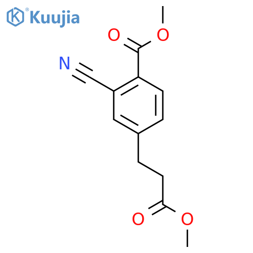 Methyl 2-cyano-4-(3-methoxy-3-oxopropyl)benzoate structure