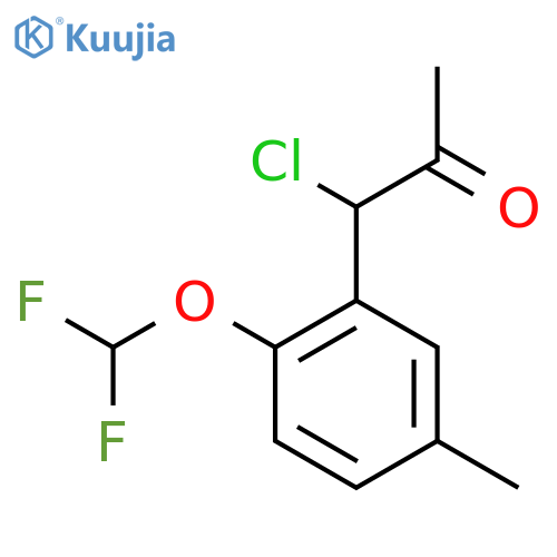 1-Chloro-1-(2-(difluoromethoxy)-5-methylphenyl)propan-2-one structure