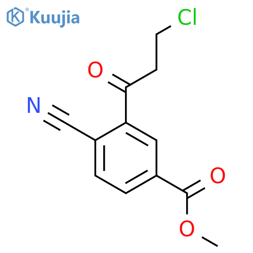 Methyl 3-(3-chloropropanoyl)-4-cyanobenzoate structure