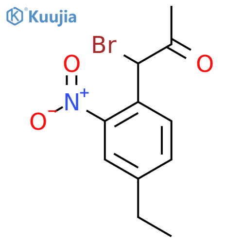 1-Bromo-1-(4-ethyl-2-nitrophenyl)propan-2-one structure