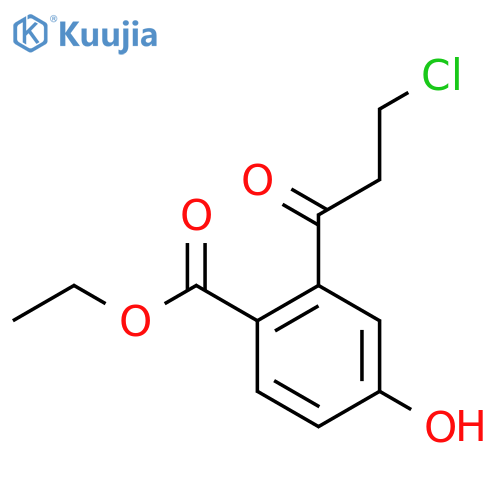 Ethyl 2-(3-chloropropanoyl)-4-hydroxybenzoate structure