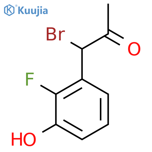 1-Bromo-1-(2-fluoro-3-hydroxyphenyl)propan-2-one structure