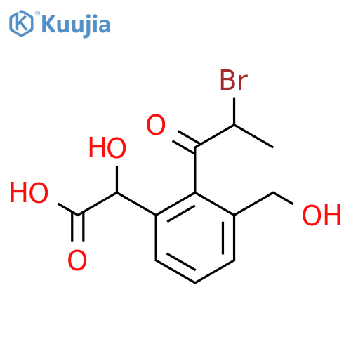 2-(2-Bromopropanoyl)-3-(hydroxymethyl)mandelic acid structure