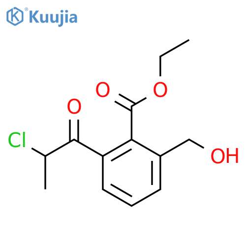 Ethyl 2-(2-chloropropanoyl)-6-(hydroxymethyl)benzoate structure