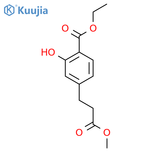 Ethyl 2-hydroxy-4-(3-methoxy-3-oxopropyl)benzoate structure