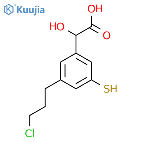 3-(3-Chloropropyl)-5-mercaptomandelic acid structure
