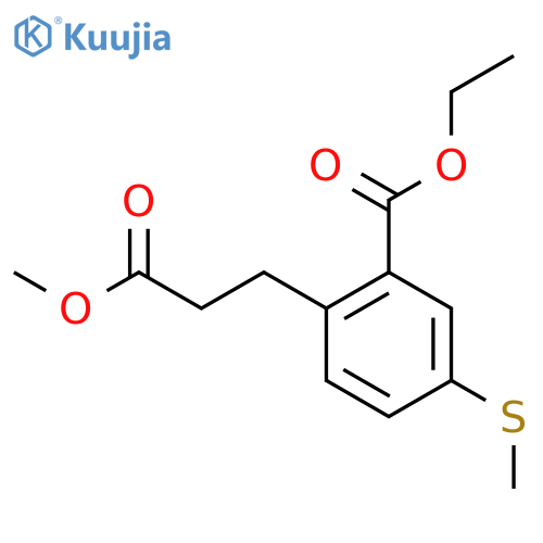 Ethyl 2-(3-methoxy-3-oxopropyl)-5-(methylthio)benzoate structure