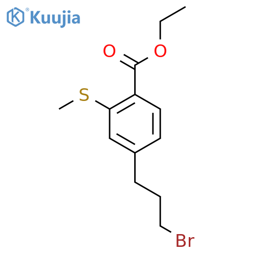 Ethyl 4-(3-bromopropyl)-2-(methylthio)benzoate structure