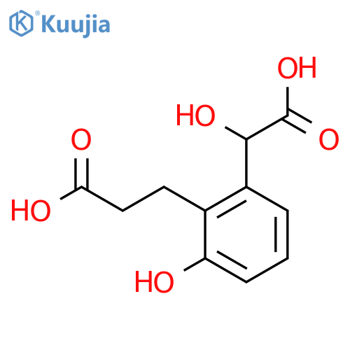 2-(2-Carboxyethyl)-3-hydroxymandelic acid structure
