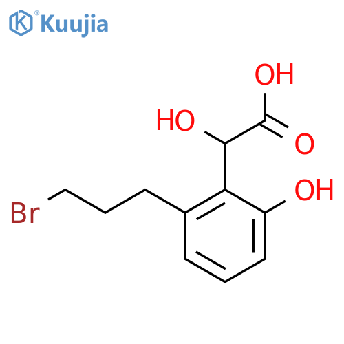 2-(3-Bromopropyl)-6-hydroxymandelic acid structure