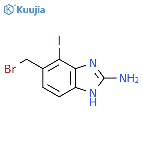2-Amino-6-bromomethyl-7-iodo-1H-benzimidazole structure
