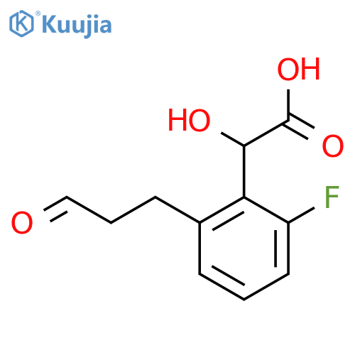 2-Fluoro-6-(3-oxopropyl)mandelic acid structure