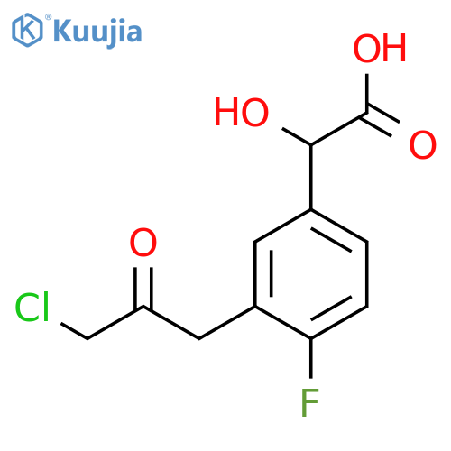 3-(3-Chloro-2-oxopropyl)-4-fluoromandelic acid structure