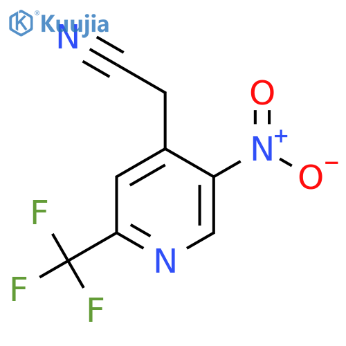 5-Nitro-2-(trifluoromethyl)pyridine-4-acetonitrile structure