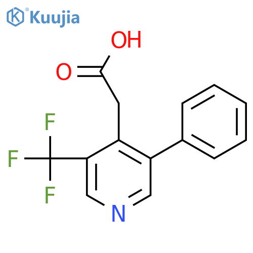 3-Phenyl-5-(trifluoromethyl)pyridine-4-acetic acid structure