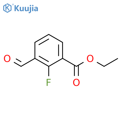 Benzoic acid, 2-fluoro-3-formyl-, ethyl ester structure