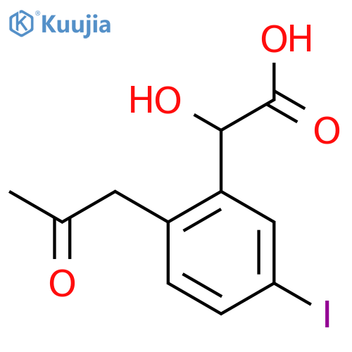 5-Iodo-2-(2-oxopropyl)mandelic acid structure