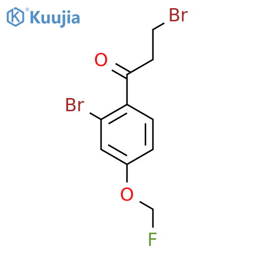 3-Bromo-1-(2-bromo-4-(fluoromethoxy)phenyl)propan-1-one structure