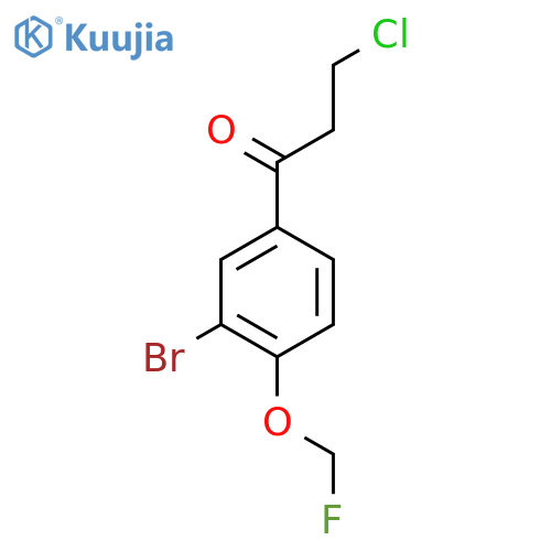1-(3-Bromo-4-(fluoromethoxy)phenyl)-3-chloropropan-1-one structure