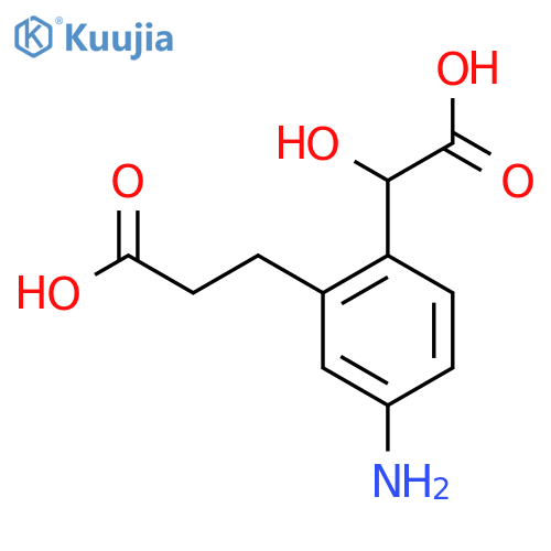 4-Amino-2-(2-carboxyethyl)mandelic acid structure