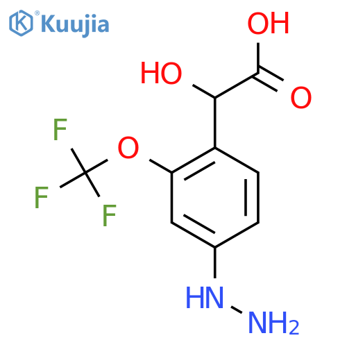4-Hydrazinyl-2-(trifluoromethoxy)mandelic acid structure