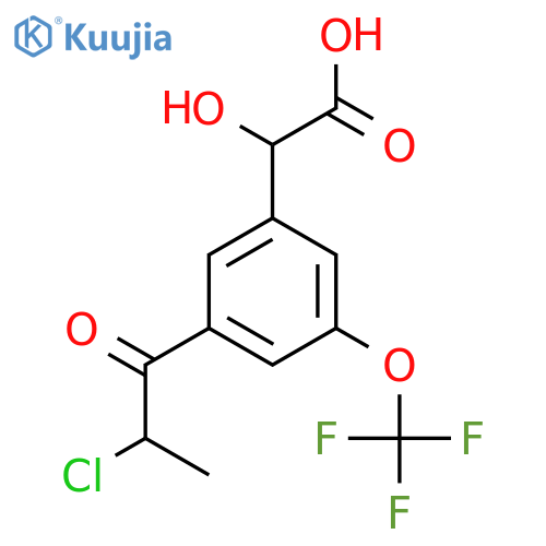 3-(2-Chloropropanoyl)-5-(trifluoromethoxy)mandelic acid structure