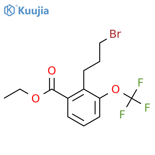 Ethyl 2-(3-bromopropyl)-3-(trifluoromethoxy)benzoate structure