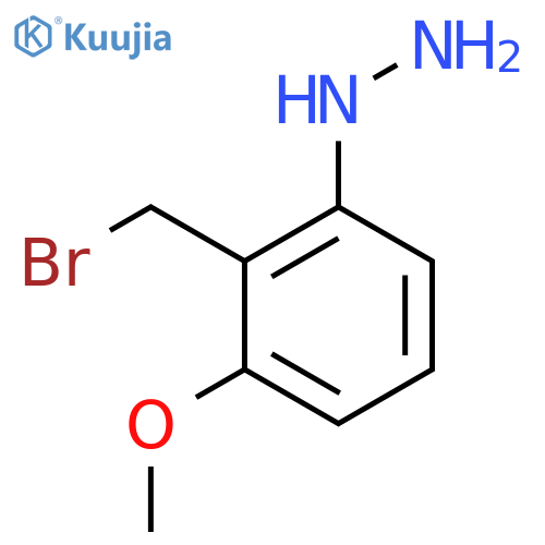 2-(Bromomethyl)-3-methoxyphenylhydrazine structure
