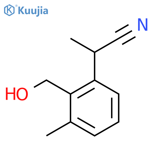2-(Hydroxymethyl)-3-methylphenylpropanenitrile structure