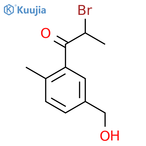 3-(2-Bromopropanoyl)-4-methylbenzyl alcohol structure
