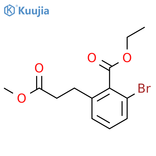 Ethyl 2-bromo-6-(3-methoxy-3-oxopropyl)benzoate structure