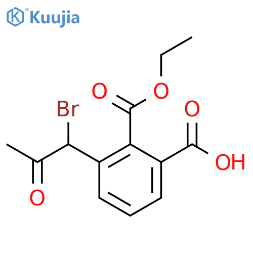 Ethyl 2-(1-bromo-2-oxopropyl)-6-carboxybenzoate structure