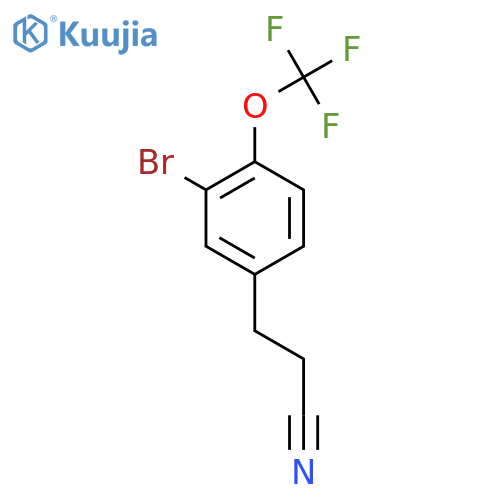 3-(3-Bromo-4-(trifluoromethoxy)phenyl)propanenitrile structure