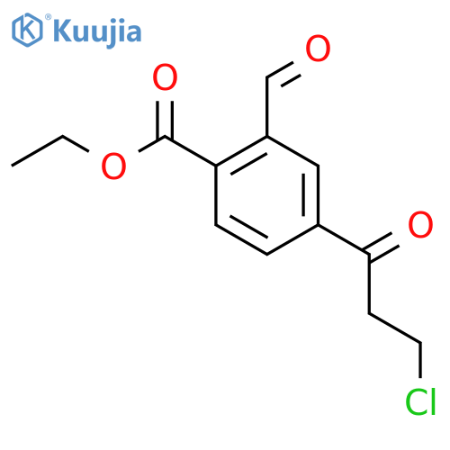 Ethyl 4-(3-chloropropanoyl)-2-formylbenzoate structure