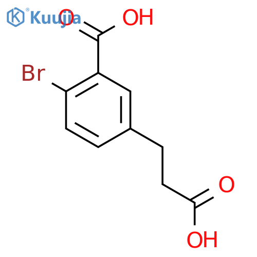 2-Bromo-5-(2-carboxyethyl)benzoic acid structure