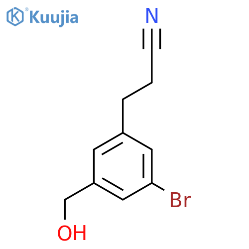 3-(3-Bromo-5-(hydroxymethyl)phenyl)propanenitrile structure