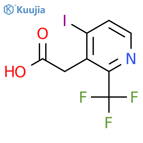 4-Iodo-2-(trifluoromethyl)pyridine-3-acetic acid structure