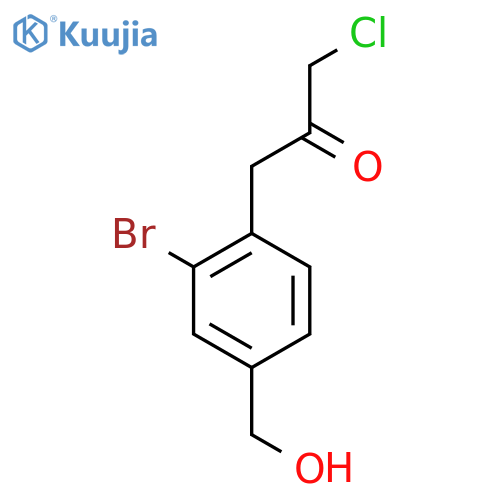 1-(2-Bromo-4-(hydroxymethyl)phenyl)-3-chloropropan-2-one structure