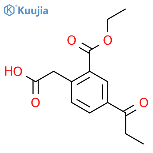 Ethyl 2-(carboxymethyl)-5-propionylbenzoate structure