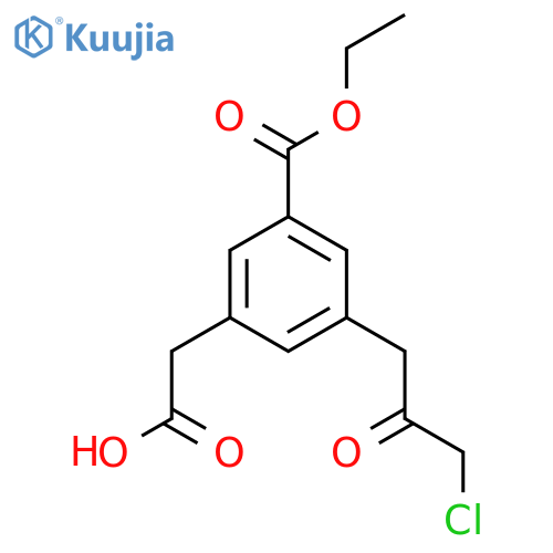 Ethyl 3-(carboxymethyl)-5-(3-chloro-2-oxopropyl)benzoate structure