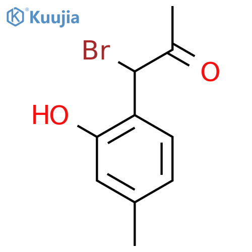 2-(1-Bromo-2-oxopropyl)-5-methylphenol structure