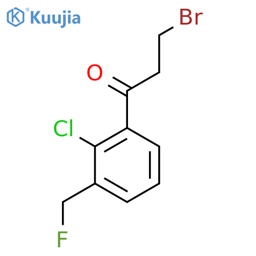 3-Bromo-1-(2-chloro-3-(fluoromethyl)phenyl)propan-1-one structure