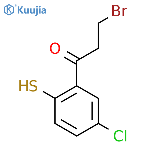 3-Bromo-1-(5-chloro-2-mercaptophenyl)propan-1-one structure