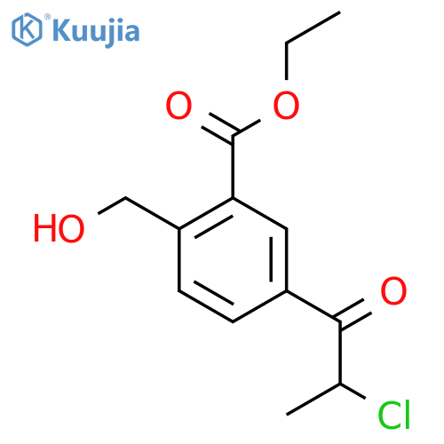 Ethyl 5-(2-chloropropanoyl)-2-(hydroxymethyl)benzoate structure
